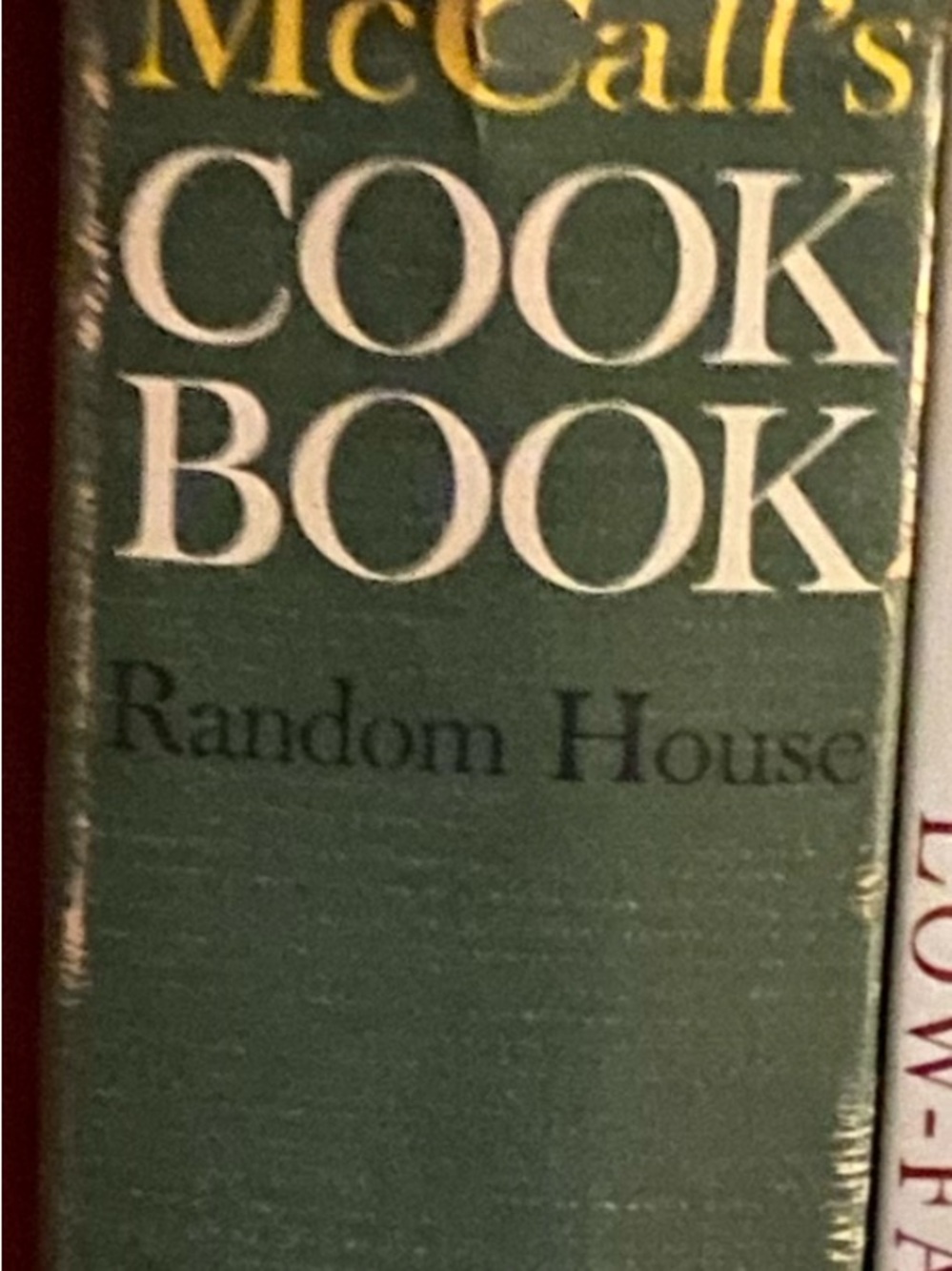 Vintage 60s 1960s Mid Century McCall’s Cook Book RETRO Green Hardcover Cookbook